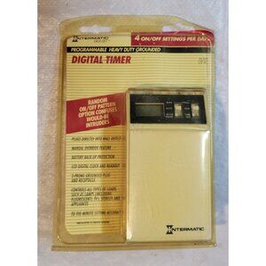 Intermatic Programmable Heavy Duty Grounded Digital Timer DTTC for Outlet - NOB